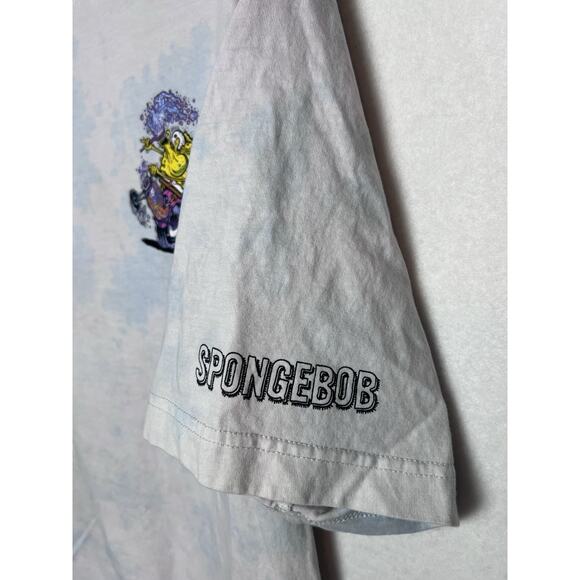 H&M SpongeBob T-Shirt Short Sleeve Relaxed Fit Size Medium Tie Dye - Picture 3 of 7